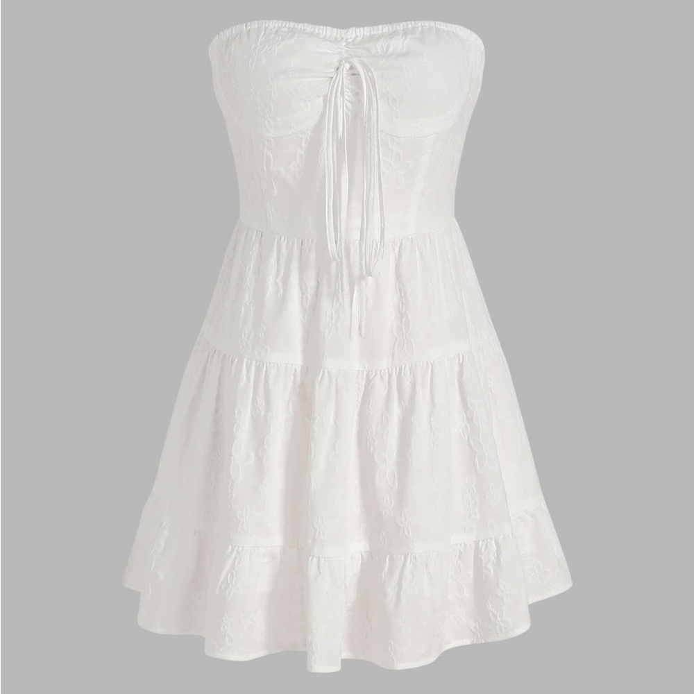 Strapless mini dress